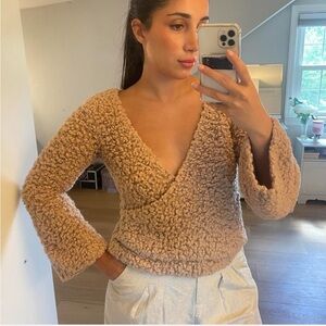 Free People Plunge Foldover Sweater